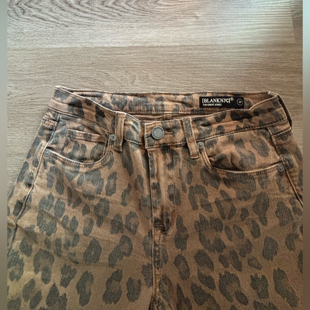 Cheetah print blank NYC jeans